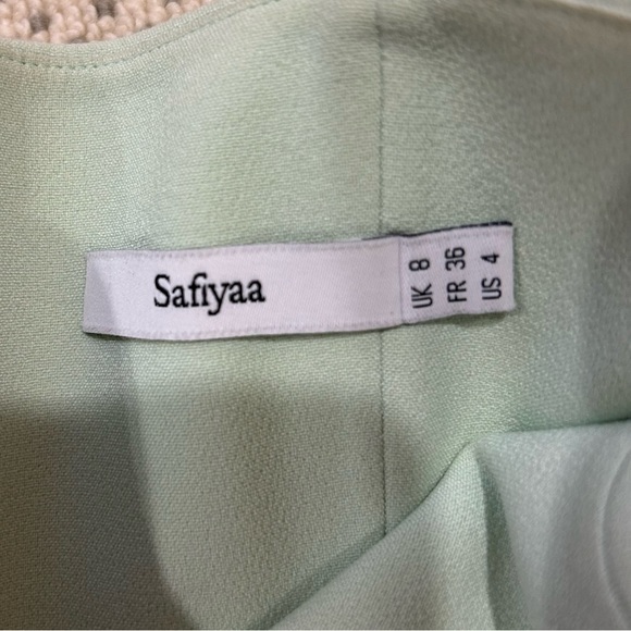 SAFIYAA Rowan strapless feather-trimmed crepe mini dress worn once - Picture 8 of 8